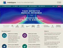 Tablet Screenshot of melodysync.com